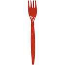 Antibacterial Standard Fork PC Red 20 x 2.7 x 0 cm