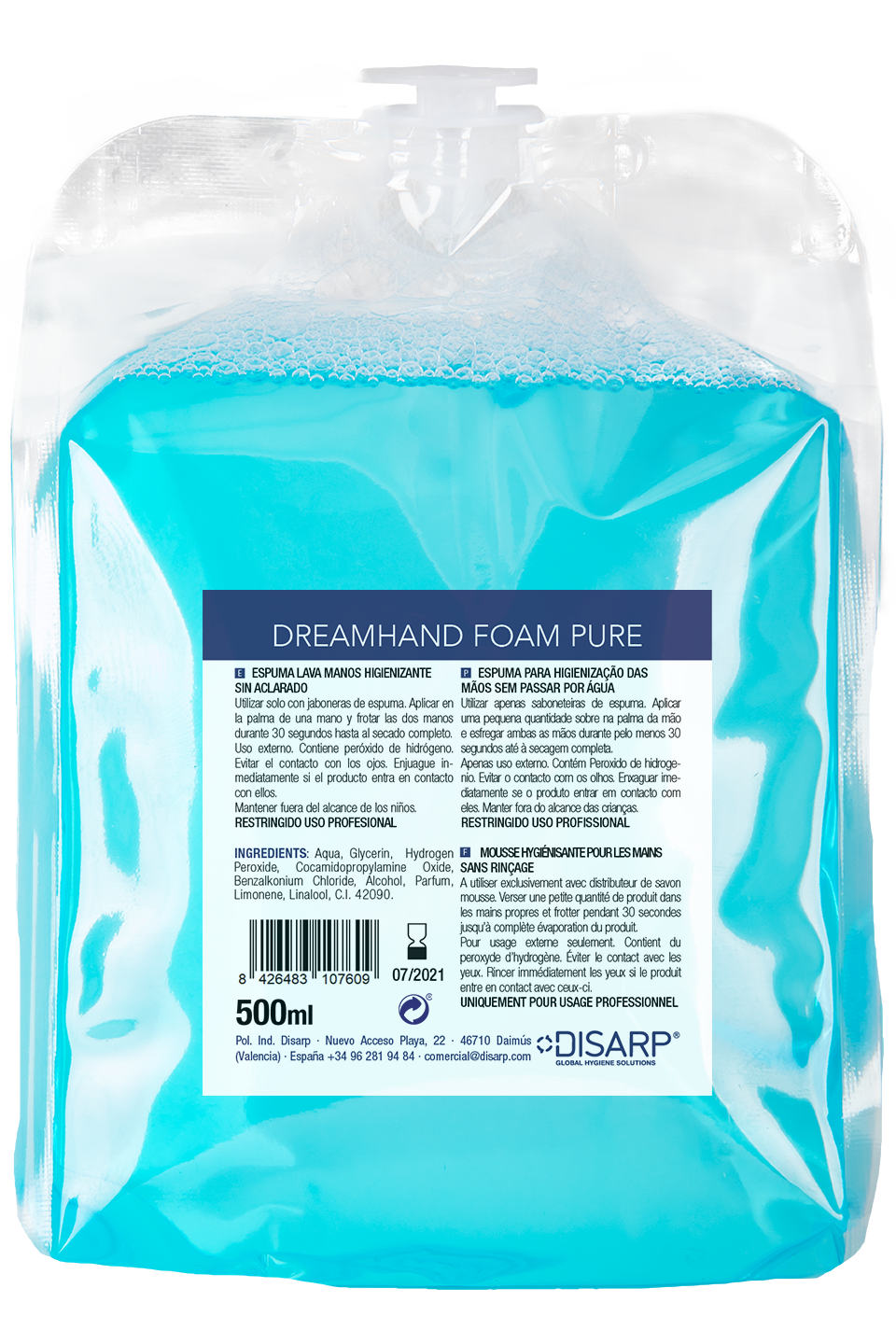 DREAMHAND FOAM BACT ECO-Z CARGAS 12*500 C.C.