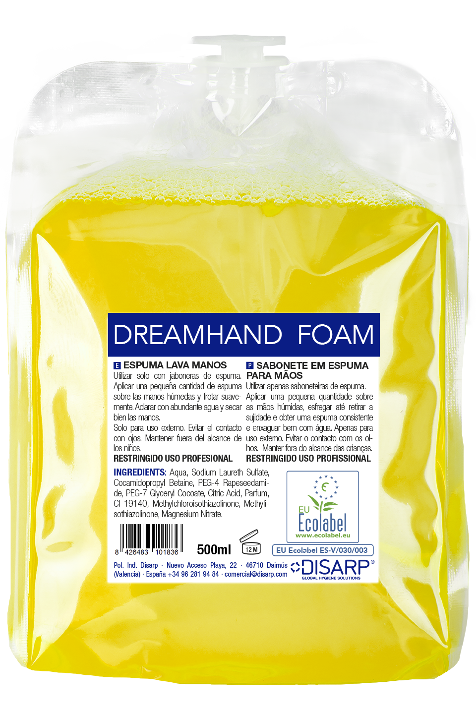 DREAMHAND FOAM ECO-Z CARGAS 12*500 C.C.